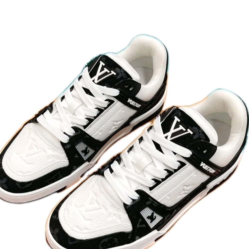 Louis Vuitton Black and White Sneakers - Picture 3 of 8